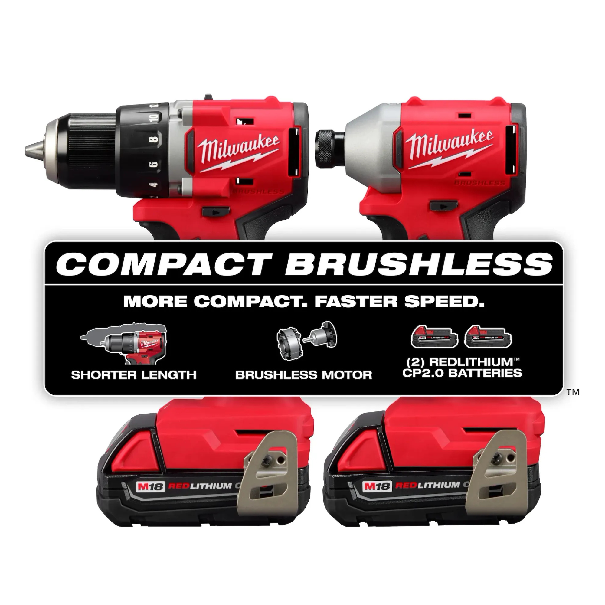 Milwaukee M18 Compact Brushless 2-Tool Combo Kit from Columbia Safety